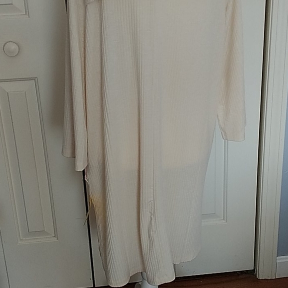 Bobeau Oatmeal Open Long Cardigan L - Picture 5 of 8
